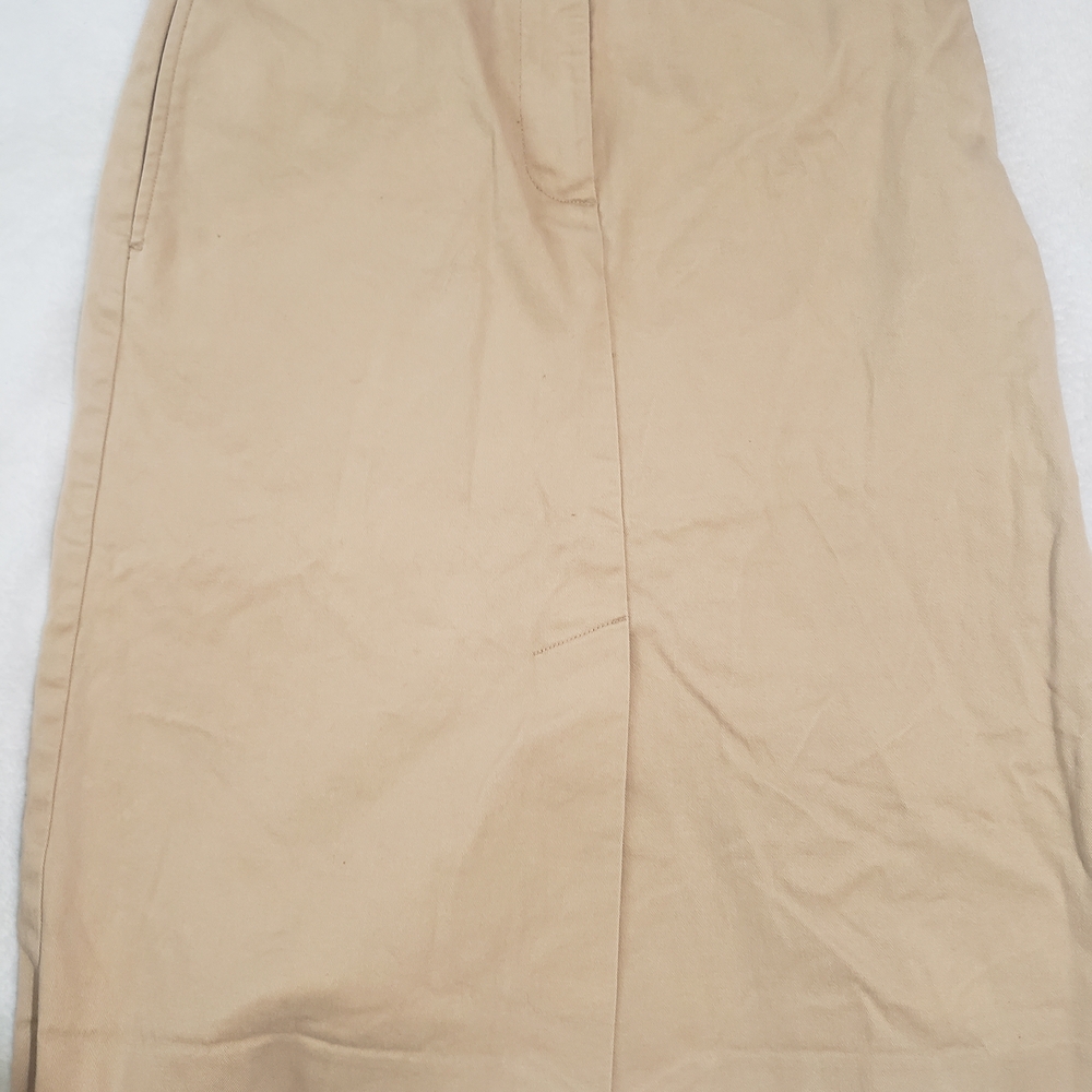 The Limited Tan Midi Skirt With Front Slit Size 2